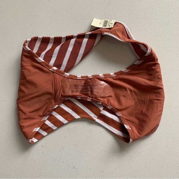 Aerie Size Large Ribbed Bottom in Brown & White Stripe NWT - Picture 7 of 16
